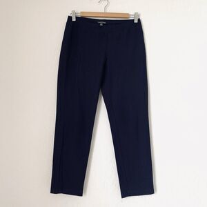 Eileen Fisher Pants Women S Petite Navy Blue Pull On Straight Ankle Minimalist